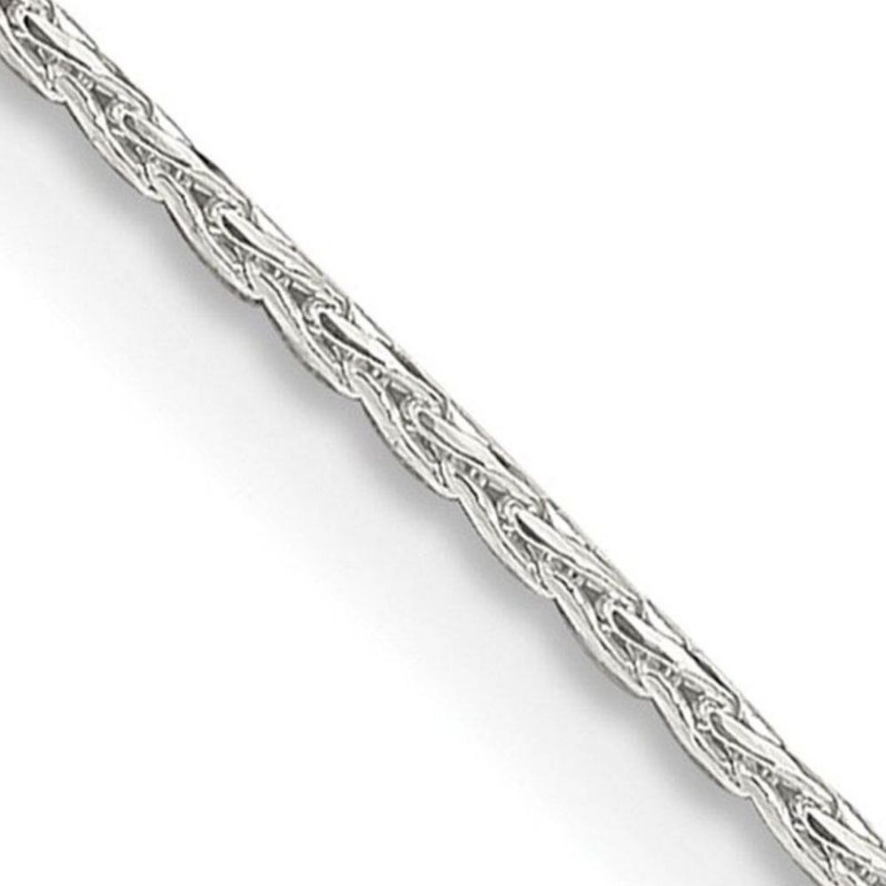 1.25mm Sterling Silver D/C Solid Round Spiga Chain Necklace, 16 Inch